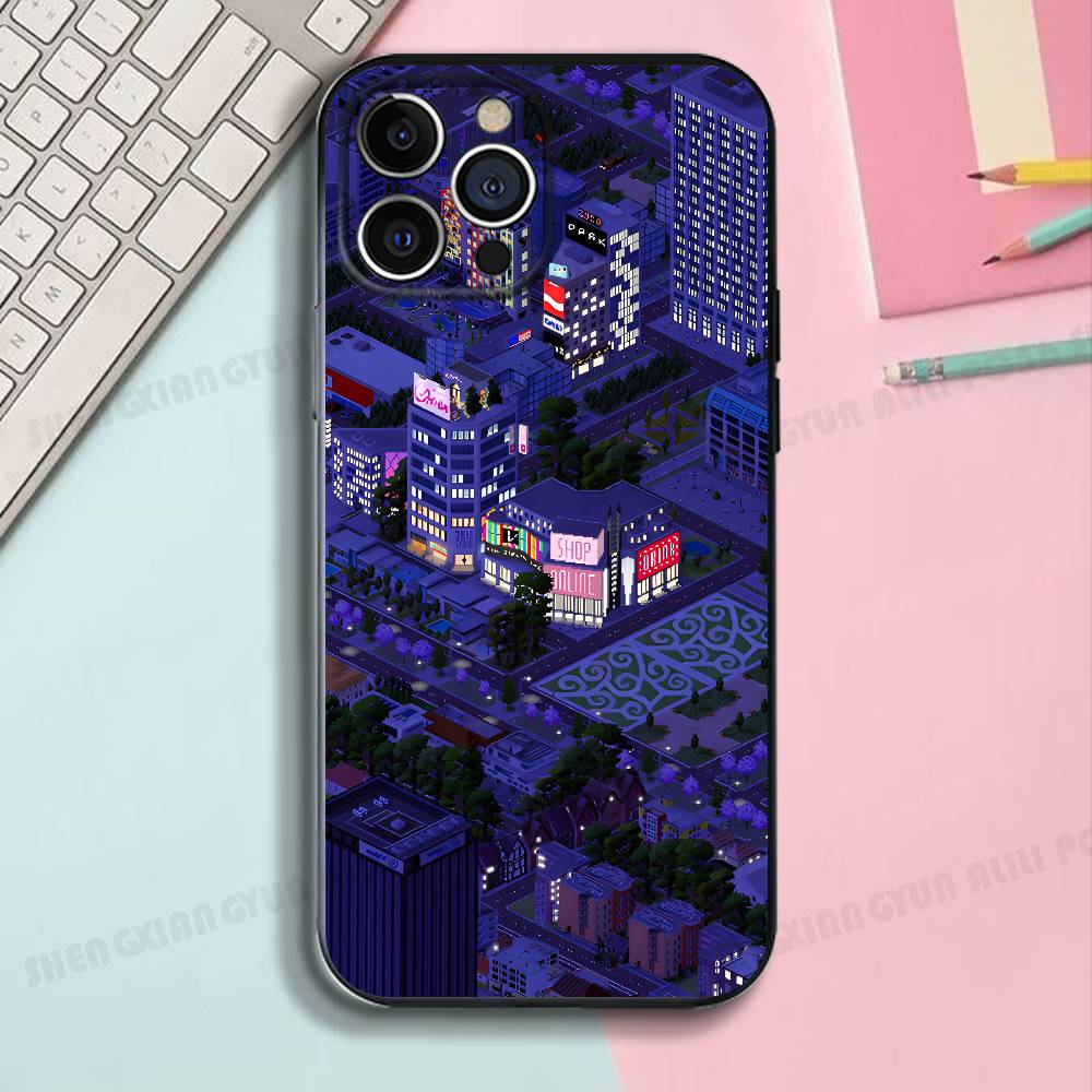 

Skylines City Silicone Phone Case For IPhone 17,16,15,14,13,12 X XS Plus Pro Max SE Shockproof Soft Cover iPhone17pro