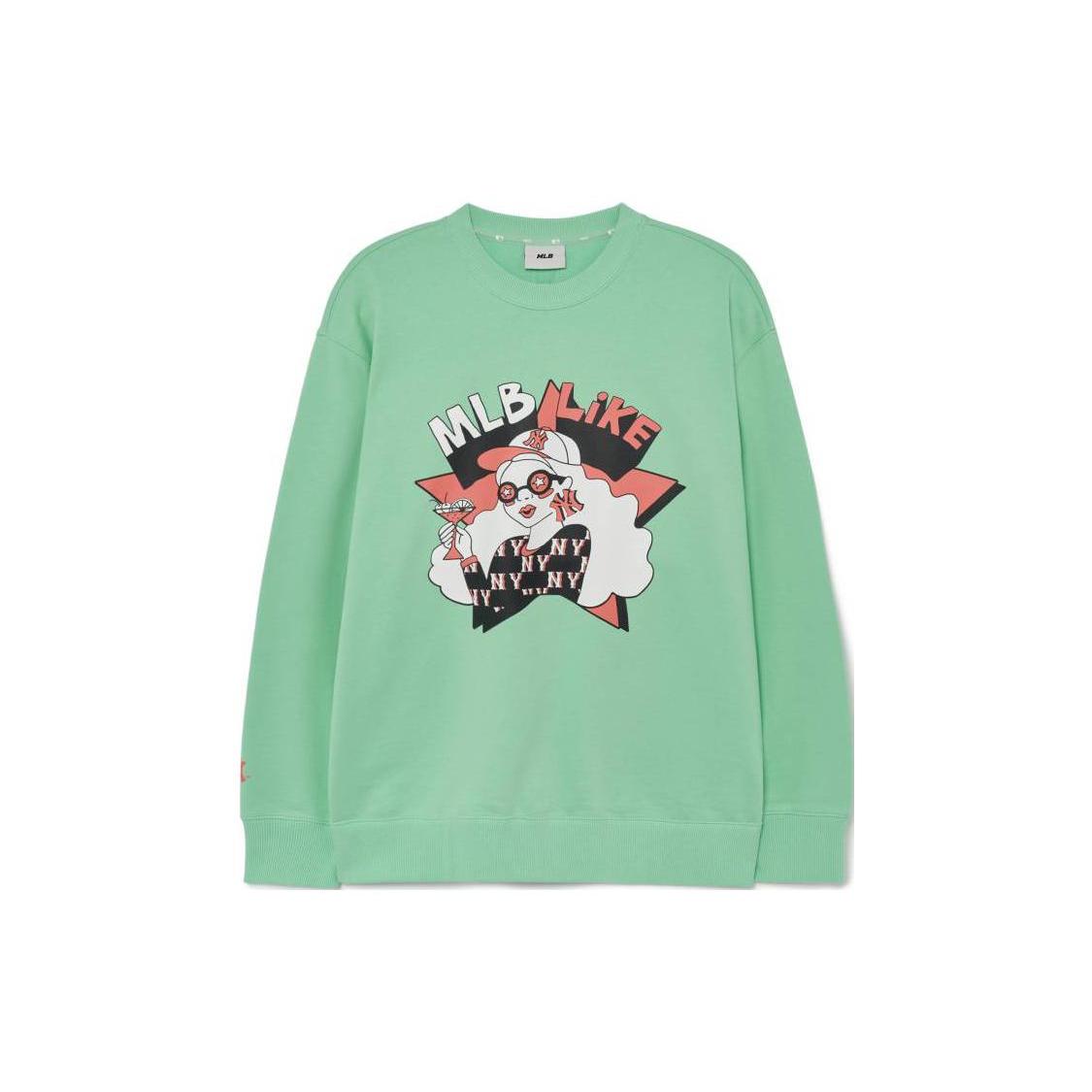 

New MLB Sweatshirt Unisex Light Green 3AMTL0231-50GNL S