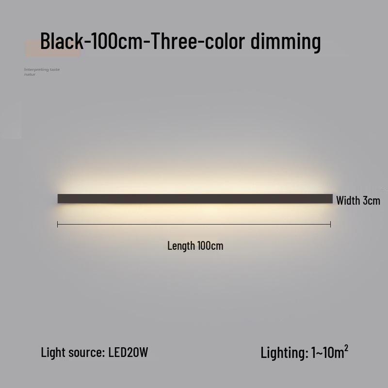 Minimalist Modern Long Strip Wall Lamp for Bedroom, Living Room, or Sofa Side