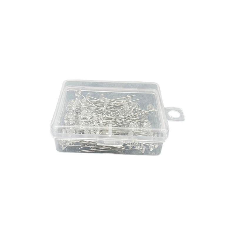 50/100/150/200Pcs Crystal Diamond Head Pins 1.5inch Diamond Head Straight Pins, Steel Bouquets Pins Corsages Flower Pins