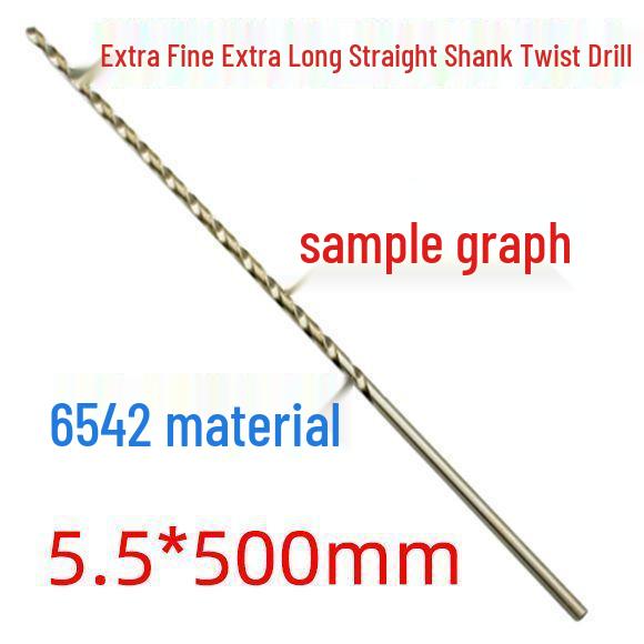 Extra Long 5060 Cm Twist Drill Bit, 500mm High-Speed Steel, Straight Shank for Deep Hole Drilling In Stainless Steel, Wood, 468 Industrial Series.