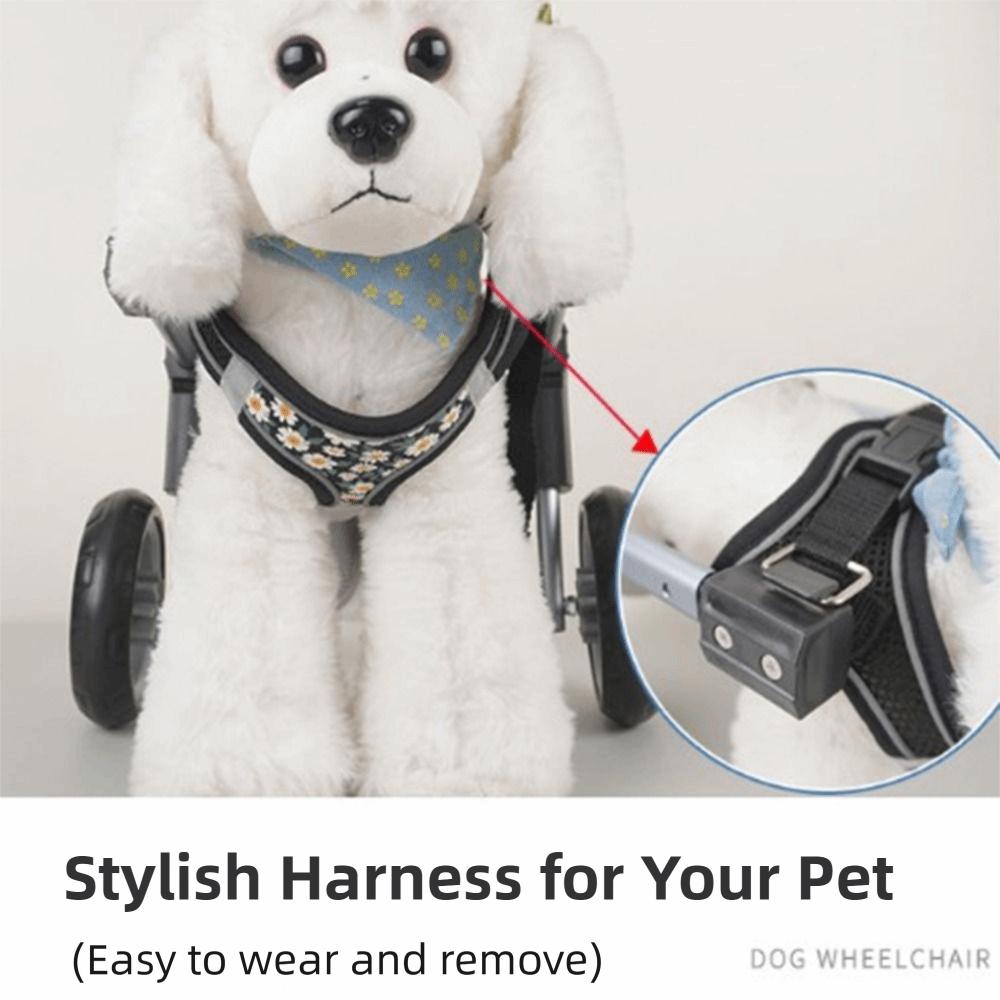 Lightweight Aluminum Pet Mobility Cart Adjustable Pet Rehabilitation Wheelchair  Pet Mobility