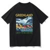 Greenland Tshirt Greenland Land Of The Wild And Free Graphic Tee High Quality Cotton Women Men Round Neck Short Sleeve Clothes
