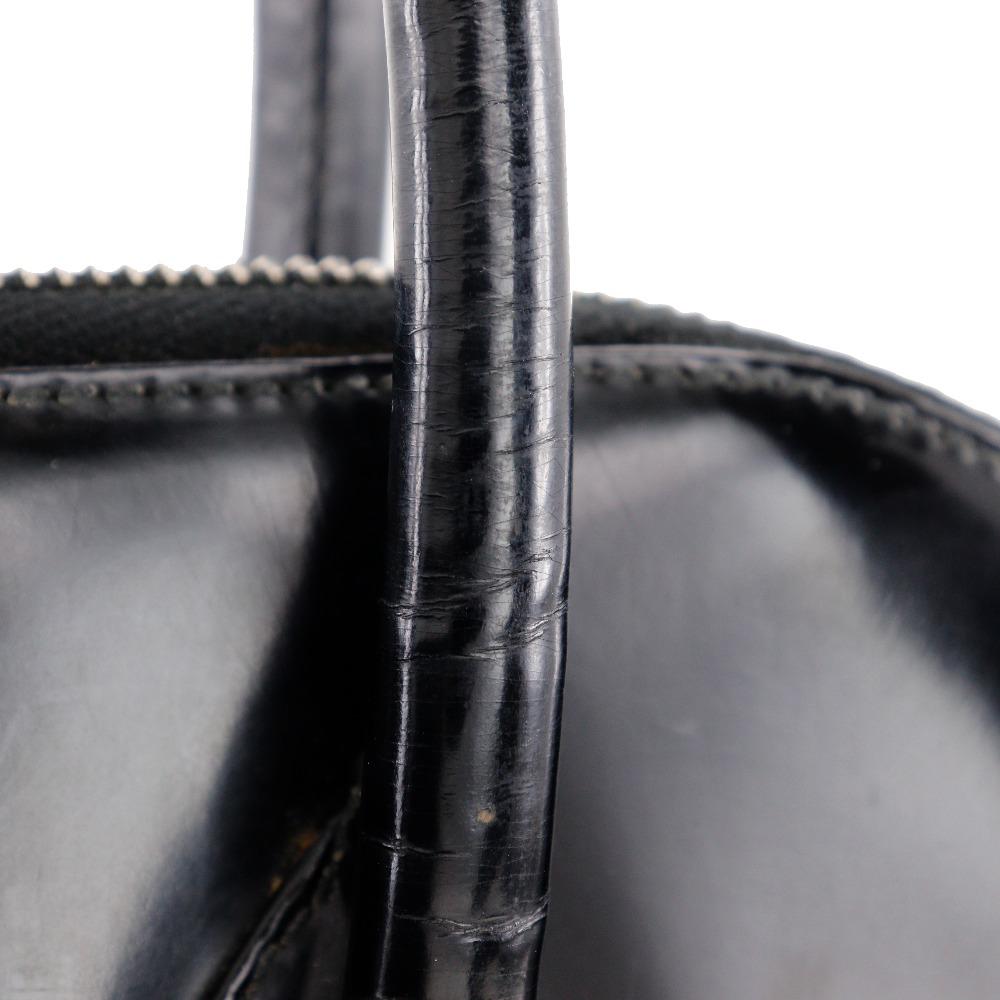 Salvatore Ferragamo Gancini Handbag BW-216653 Black Enamel Women Used