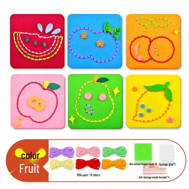 Montessori DIY Threading Toy Kit: Kindergarten Non-Woven Fabric Sewing Set