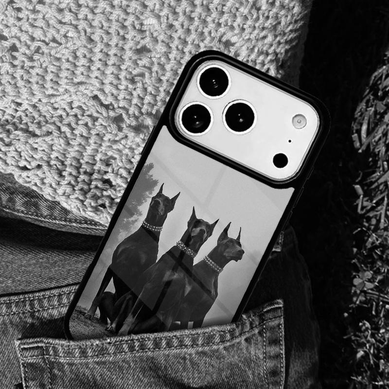 Doberman Dog soft Phone Case Cover for IPhone 11 12 13 14 15 16e 17 Pro Max Coque for IPhone 17 Air iPhone 16e