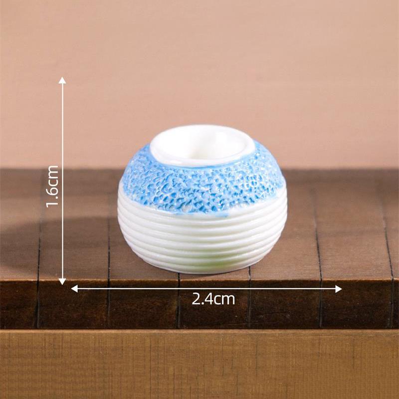 5PCS Cute Dollhouse Miniature Toy Colorful Patterned Vase Model Home DIY Decor Kids Play Toy Micro Landscape Ornaments Gifts
