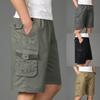Sommar Military Cargo Shorts för män Solid Multi Pocket Casual Fitness Lösa arbetsbyxor Sommar Tactical Shorts för män Joggingbyxor