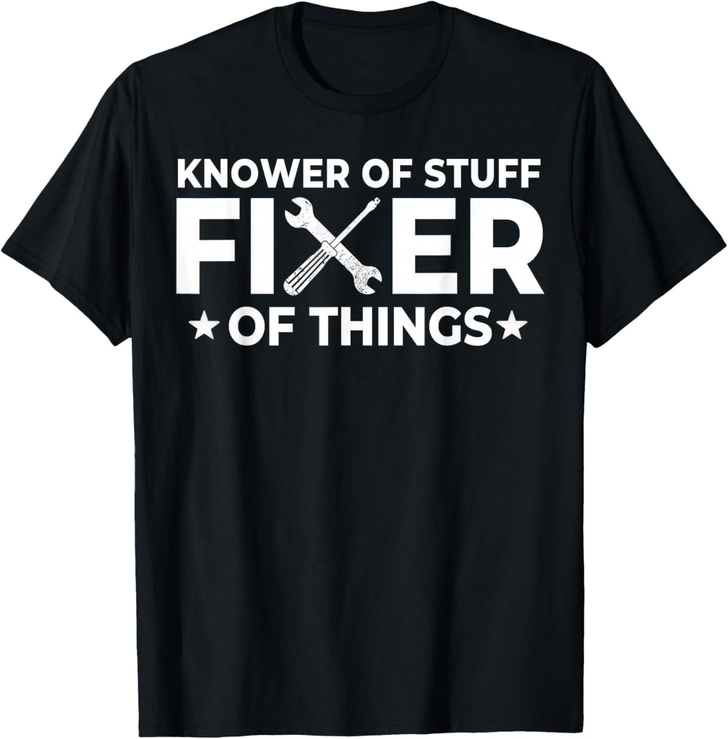 Knower of Stuff Fixer of Things Vintage Father s Day 2026 T-Shirt S разноцветный