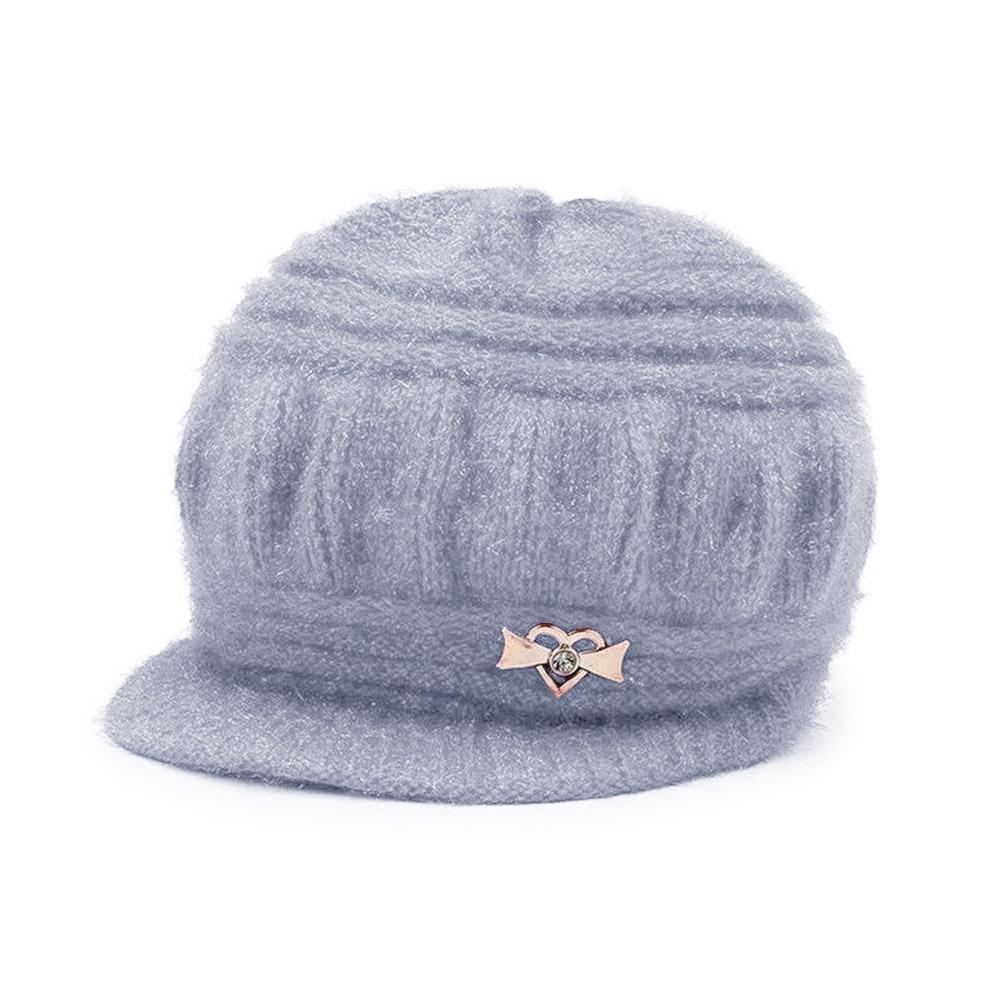 Chapeau tendance en peluche tricoté, protège-oreilles, couleur unie, chaud, hiver, automne, simple, Q2R7