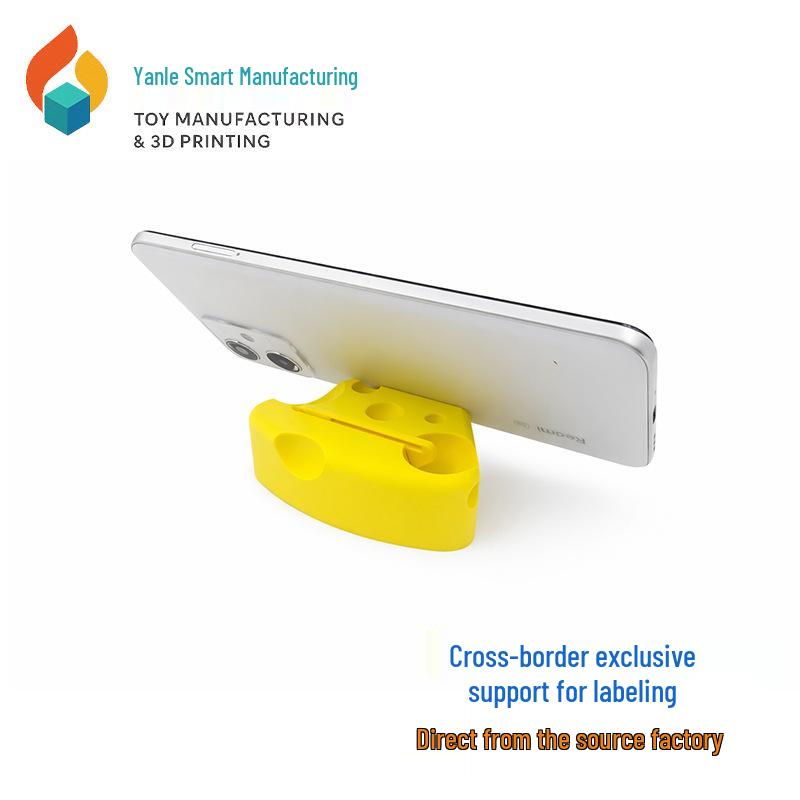

3D Cheese Phone Holder: Creative Desktop Stand for Convenience Green