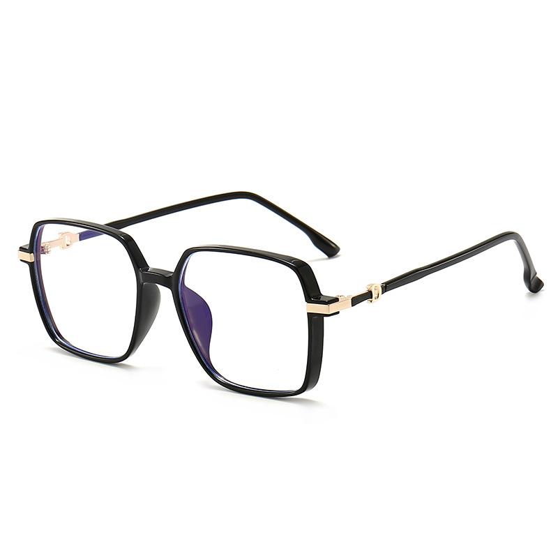 Women Stylish Large Frame Reading Glasses Men's Business Transparent Frame Blue Light Blacking Presbyopic Glasses Lady's Trendy Decoration Eyewear