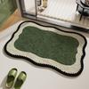 . Ancient-Style Entrance Rug At Easy-To-Clean Foot Mat For Bedroom, Bathroom And Toilets. New Green Home Decoration.