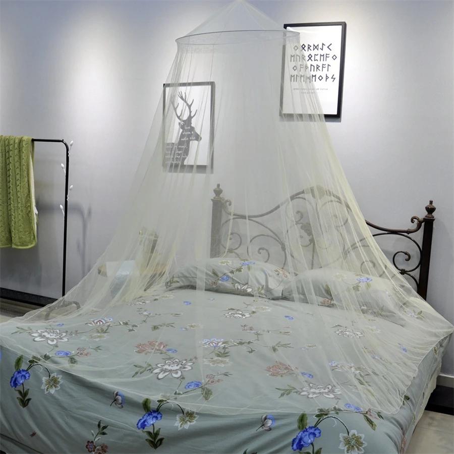 Elgant Hung Dome Mosquito Net for Double Bed Summer Polyester Mesh Fabric Home bedroom Baby Adults Hanging Decor