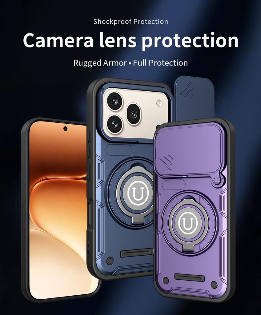 For Honor 600 Pro Case Honor 600 Phone Case Cover Magnetic Armor Shockproof Ring Holder Case Magsafe Wireless Charge Cover