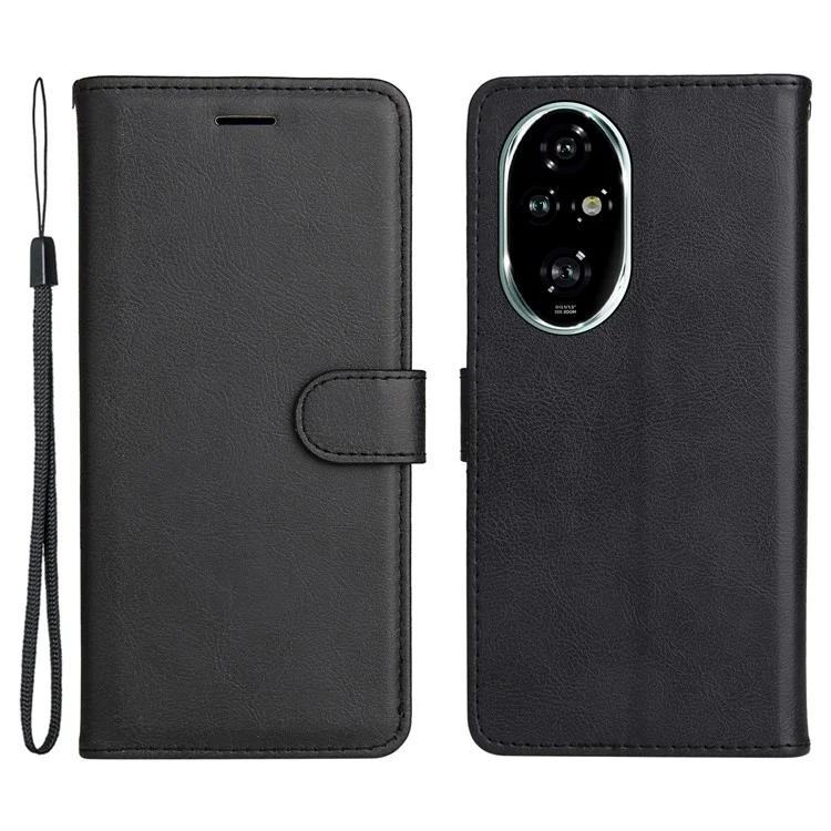 

KT Leather Series-2 for Honor 200 Pro 5G Case Leather Phone Cover with Wallet Card Slots - Black