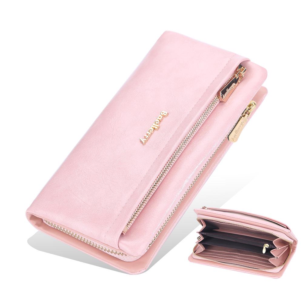 Baellerry Women's Long Wallet: Korean Style Clutch with Multi-card Slots and Mobile Phone Holder.