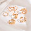 Geometric smooth ring set, European and American niche design sense spiral winding smooth ins ring jewelry women