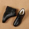 [Genuine Leather] Mom Cotton Shoes Women's Winter Velvet Warm Short Boots Flat-soled Soft-soled Leather Boots Women's Middle-aged and Elderly Snow