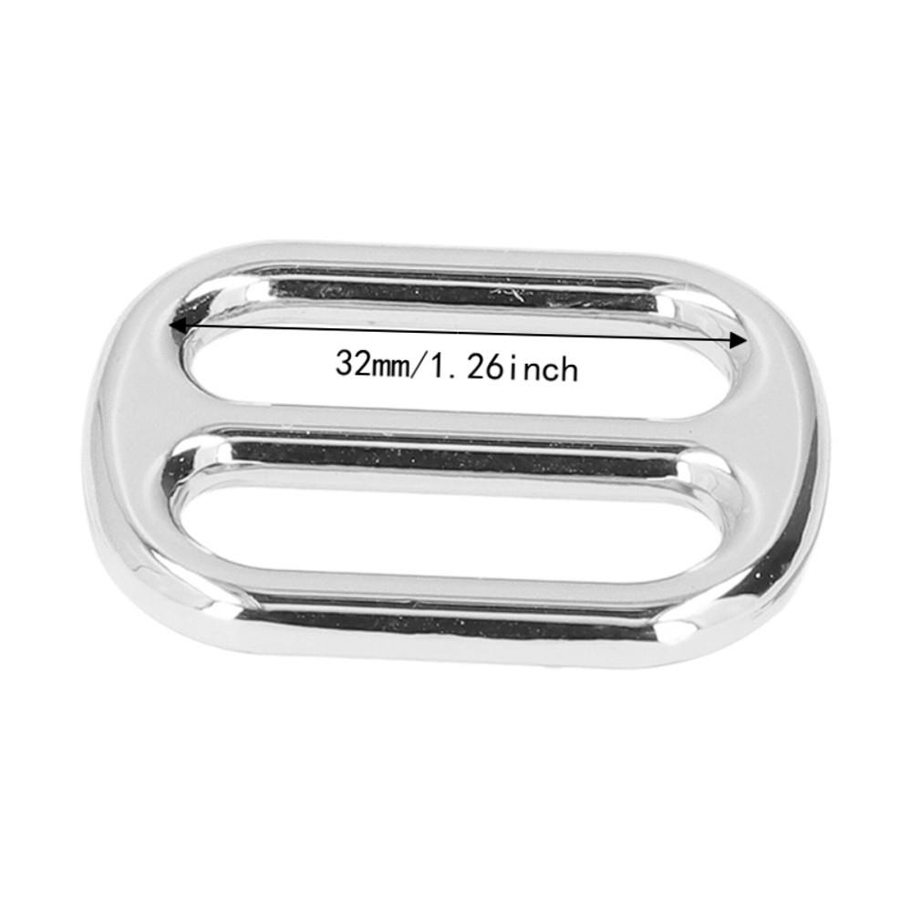 10PCS Flat Shape Strap Keeper Buckle Zinc Alloy Belt Slide Buckle Clothing Accessories