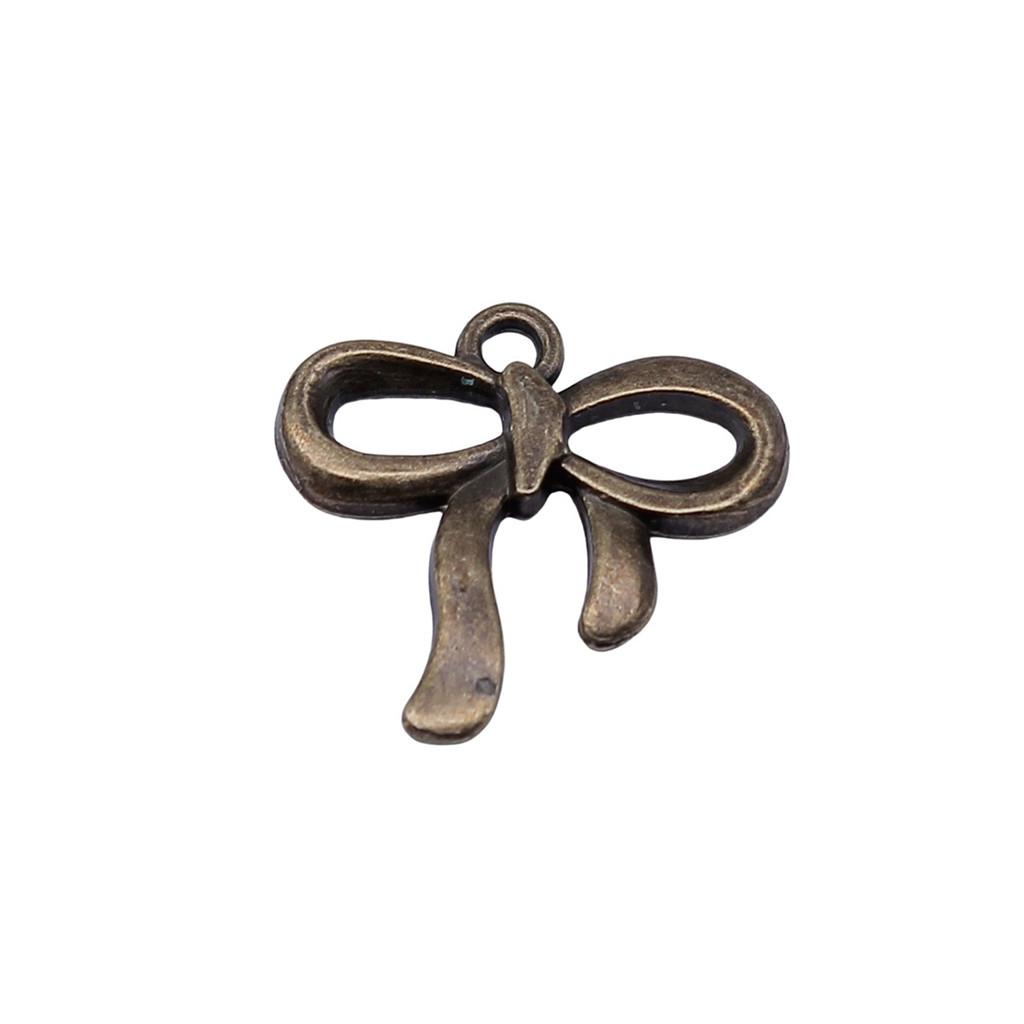 Pendants Bow With Crown Charms For Princess Themed Jewelry Making Alloy