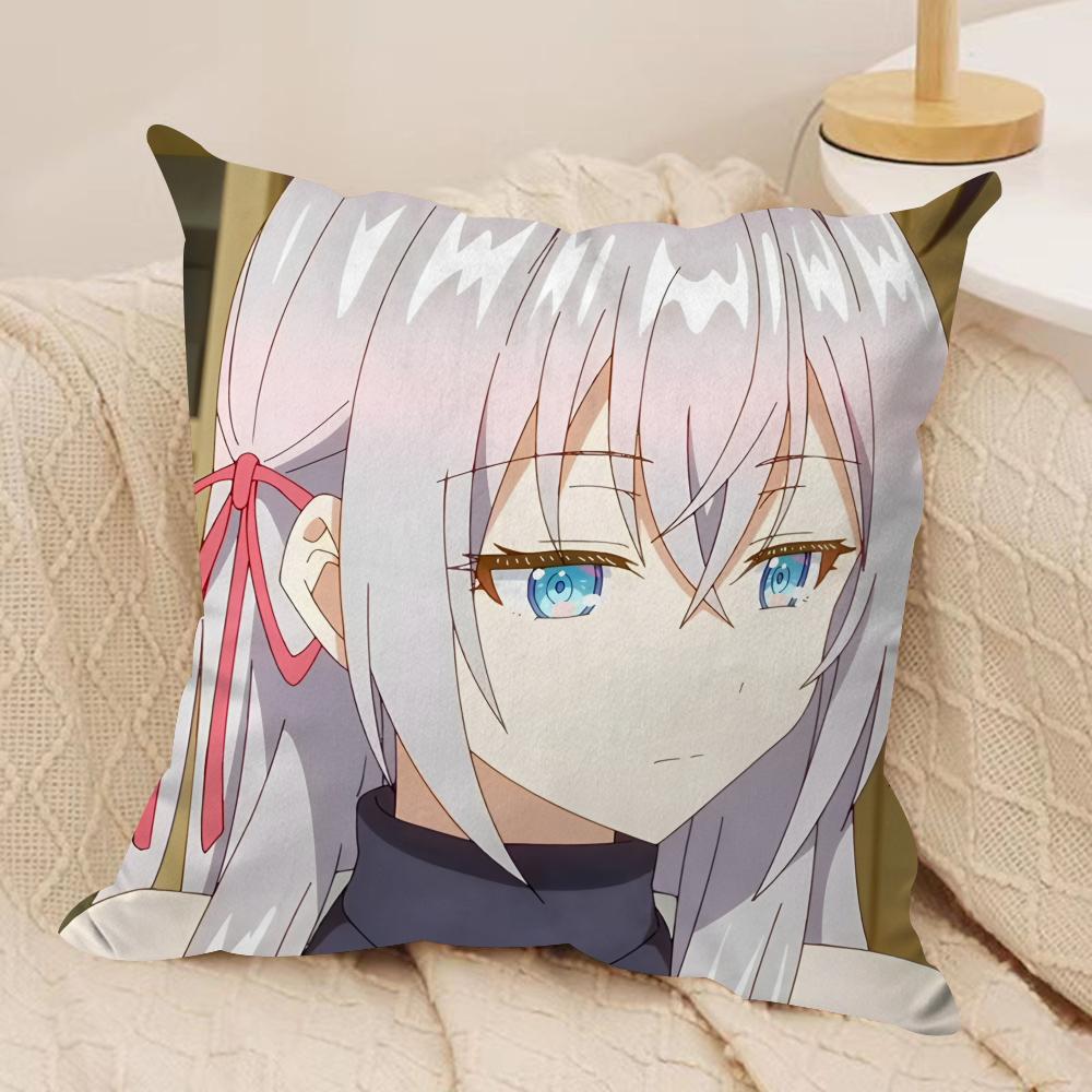 Kawaii A-Alya Feelings In Russian Cushion Cover Silky Short Plush Invisible Zipper Dustproof Sofa Pillow Case For Home Decor