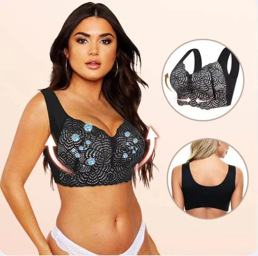 Spitzen Sport Schlaf-BH: Übergröße Push-Up, Ohne Bügel, Sexy Weste Stil
