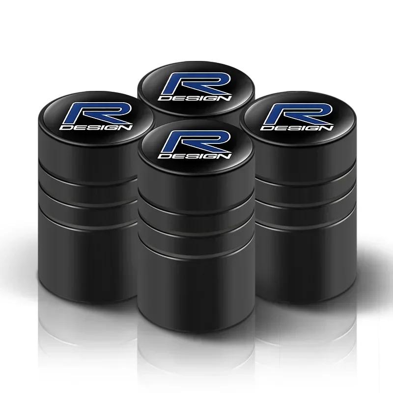 Car Wheel Tire Valve Caps Metal Stem Cover For Volvo Rdesign V90 XC40 V60 S60 V70 XC60 S90 Polestar XC90 V40 V50 AWD Accessory