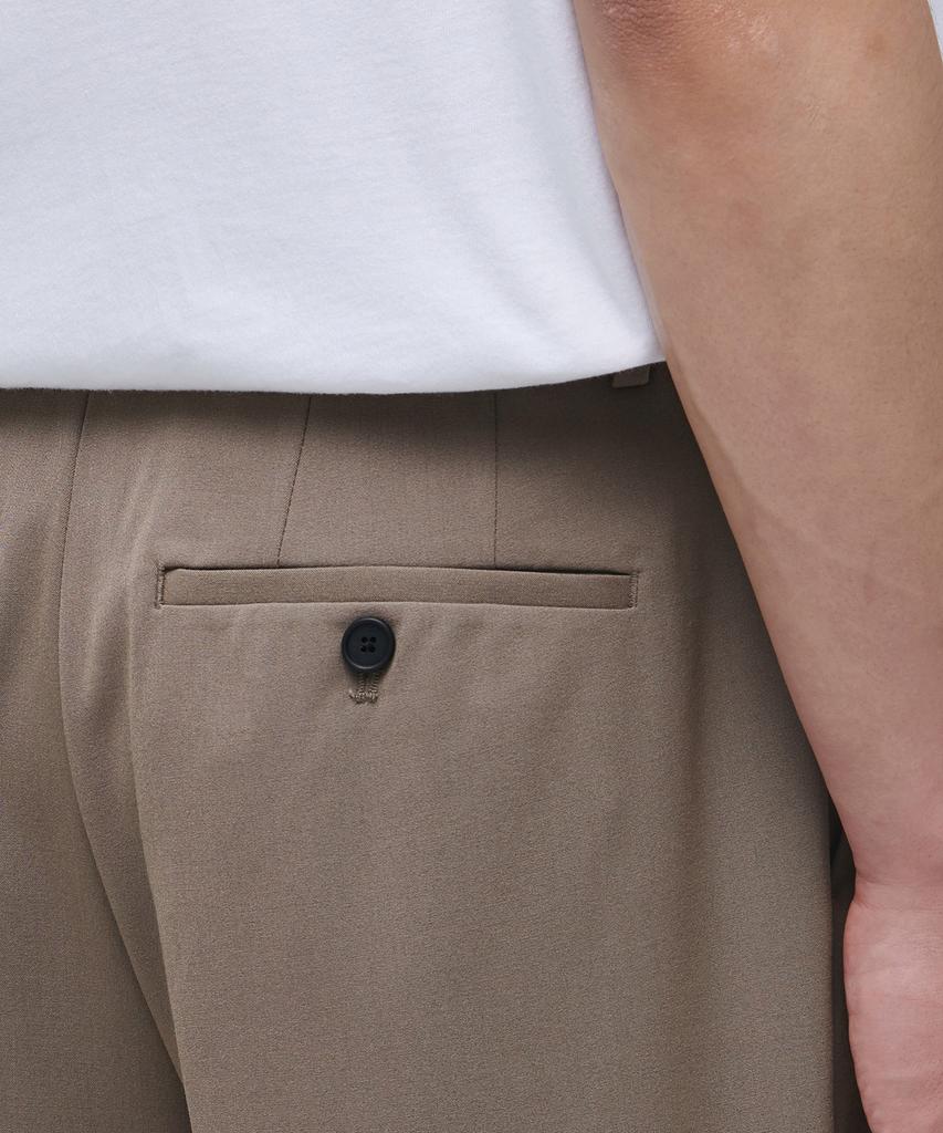 Musinsa Standard Lightweight Wide Hidden Banding Crop Slacks [Dusty Beige]