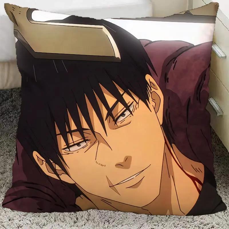 Anime Jujutsu Kaisen Toji Fushiguro Pillow And Pillowcase Double Sided Pattern Throw Pillows 40X40Cm
