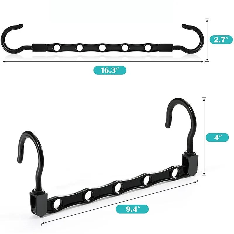 30Pcs Creative Windproof Magic Hanger Multifunctional PP Plastic Hanger Rotatable Folding Hanger Storage and Connection Hook