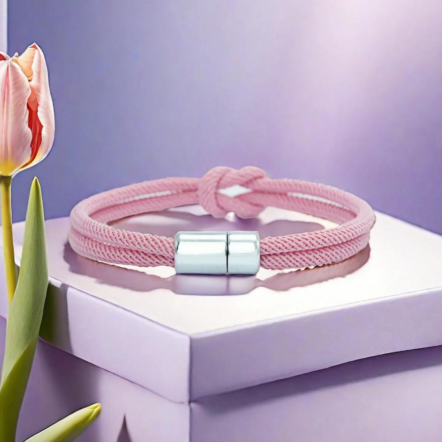 

Noter New Women Bracelet A Grade 4mm Cord Chain 8 Colors Available Handmade Love Knot Perfect Gift For Her Wrist Accessories розовый