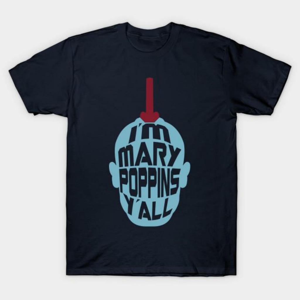 Men Black Print T-shirt Mary Poppins Y'All - Yondu Inspired T-Shirt No-Cut Transfer Paper Print Cotton Tshirt