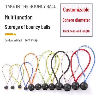 Corda Elastica Bungee con Testa a Sfera Nera per Tende da Esterno & Trampolini