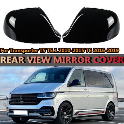 2Pcs Glossy Car Rear View Side Mirror Replacement Cover Cap For VW For Volkswagen For Transporter T5 T5.1 T6