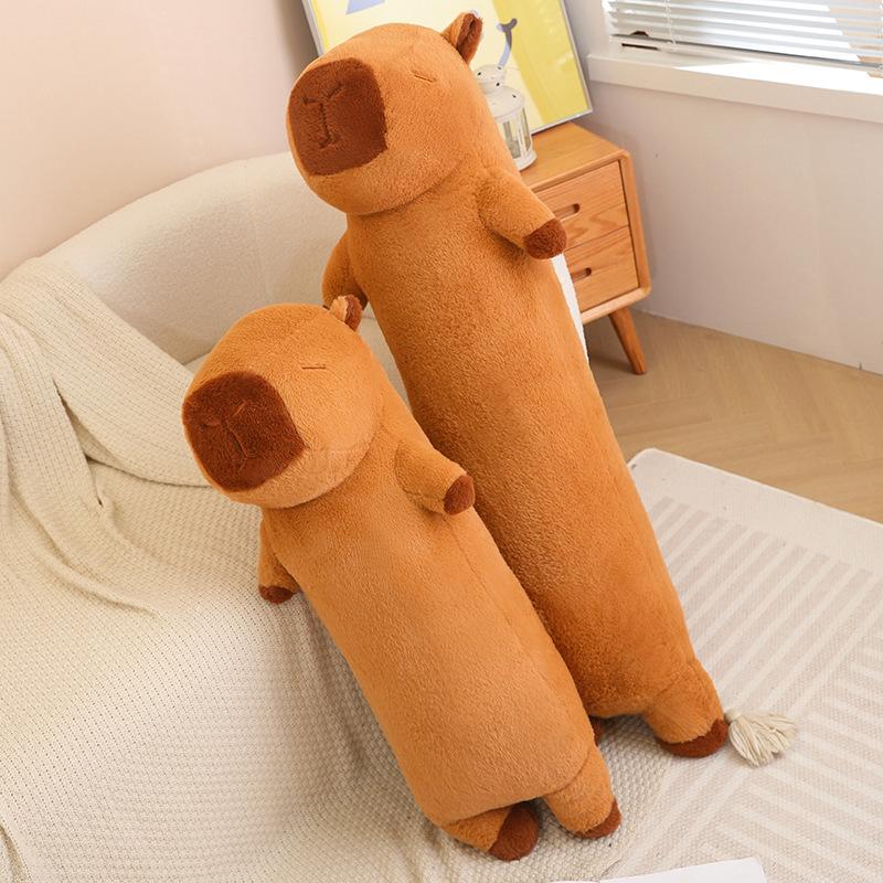 120cm Giant Capybara Plush Pillow Soft Hug Toy Cartoon Strip Cute Gift For Girlfriend Birthday