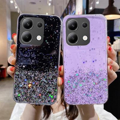 Coque de luxe à paillettes pour Xiaomi Redmi Note 13 13ProPlus 12 12C 12S 11 11S 10A 10C POCO X6 M6 Pro Soft Crystal Bling Cover