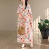 DIMANAF New 2026 Women Plus Size Summer Casual Loose Long Dress Cotton Oversize Maxi Floral Print Beach Sundress