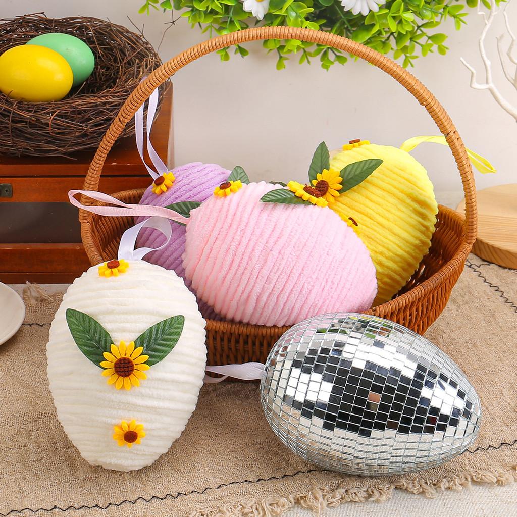 Egg Easter Foam Pendant With Diy Woven Design Festive Venue Decorations Setup