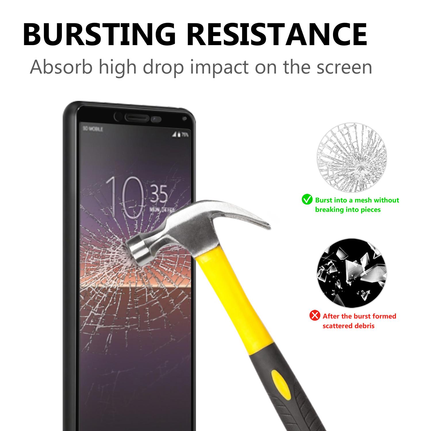 

Black Edge Design Full Screen Tempered Glass Phone Screen Film for Sony Xperia 10 II Type A