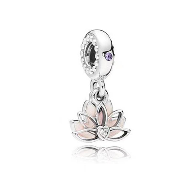 Star Heart Butterfly Lock Charm Bead Pendants for Original Snake Chain Silver Jewelry Gift