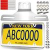 Trailer License Plate Bracket Holder With Stainless Steel Slim Car Tag Frame For Truck, Boats, RVs, Universal License Plates With Mounting Kit
