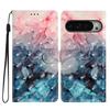 3D Pattern PU Leather Phone Wallet Case for Google Pixel 6,6a,6 Pro,Pixel 7,7a,7 Pro,Pixel 8,8a,8 Pro,Pixel 9,9a,9 Pro,9 Pro XL