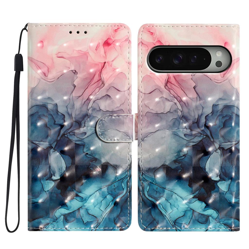 3D Pattern PU Leather Phone Wallet Case for Google Pixel 6,6a,6 Pro,Pixel 7,7a,7 Pro,Pixel 8,8a,8 Pro,Pixel 9,9a,9 Pro,9 Pro XL