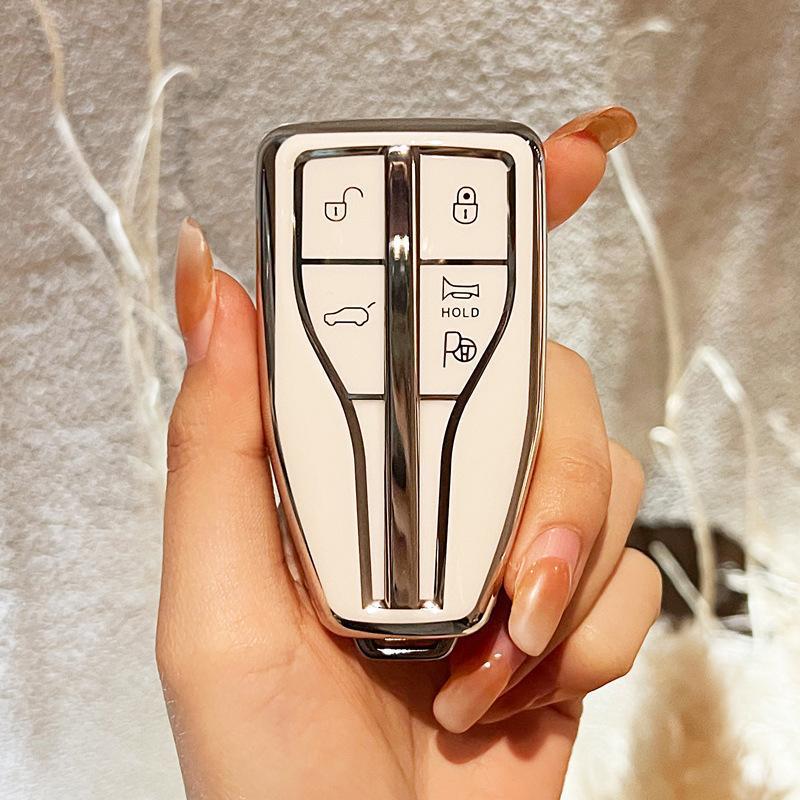 High-Grade Protective Shell with Cute Pendant for Hongqi HS5/HS7 Key – Unisex Keychain Cover