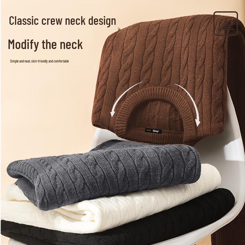 Jeep Men's Vintage Cable Knit Sweater