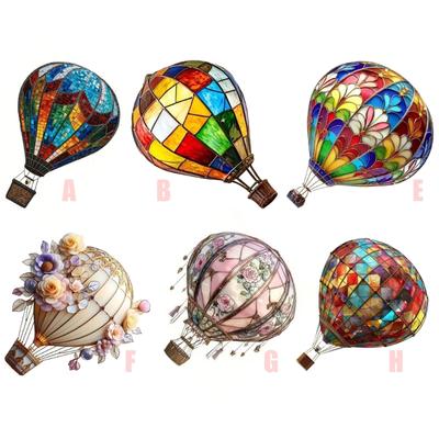 Hot Air Balloon Acrylic Lanterns Hanging Ornaments Vibrant Color For Indoor Outdoor Garden Party Decoration