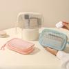 New Mesh Makeup Bag Candy Color Cosmetic Pouch Travel Toiletry Organizer for Women Pencil Case Portable Storage Bag