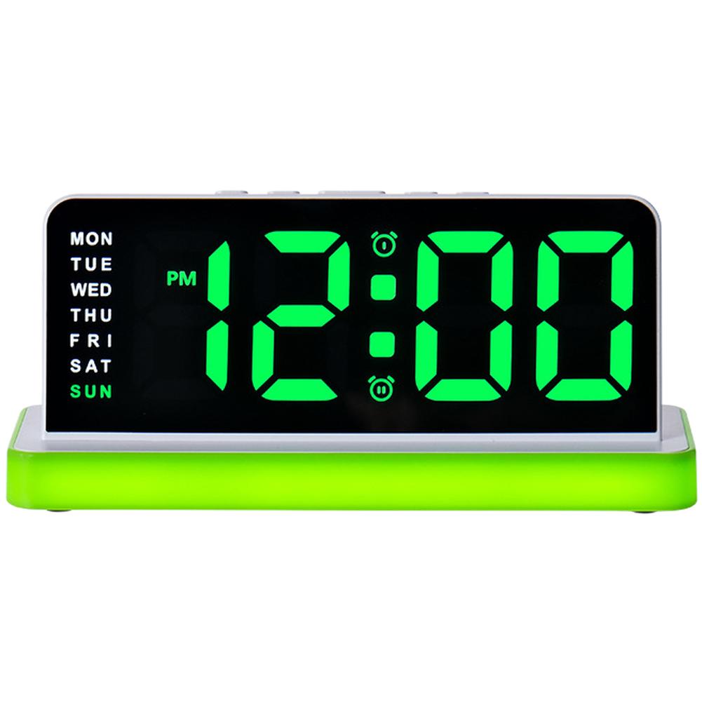 

LED Digital Alarm Clock Large Screen Night Light Calendar Display USB Powered Adjustable Backlight Compact Size 20 7 8.5cm