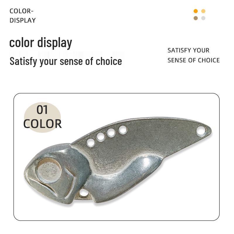 

Doudou Lure VIB Приманка из цинкового сплава неокрашенная виляющая приманка 5 г-20 г для жереха, мандаринки, окуня 5g